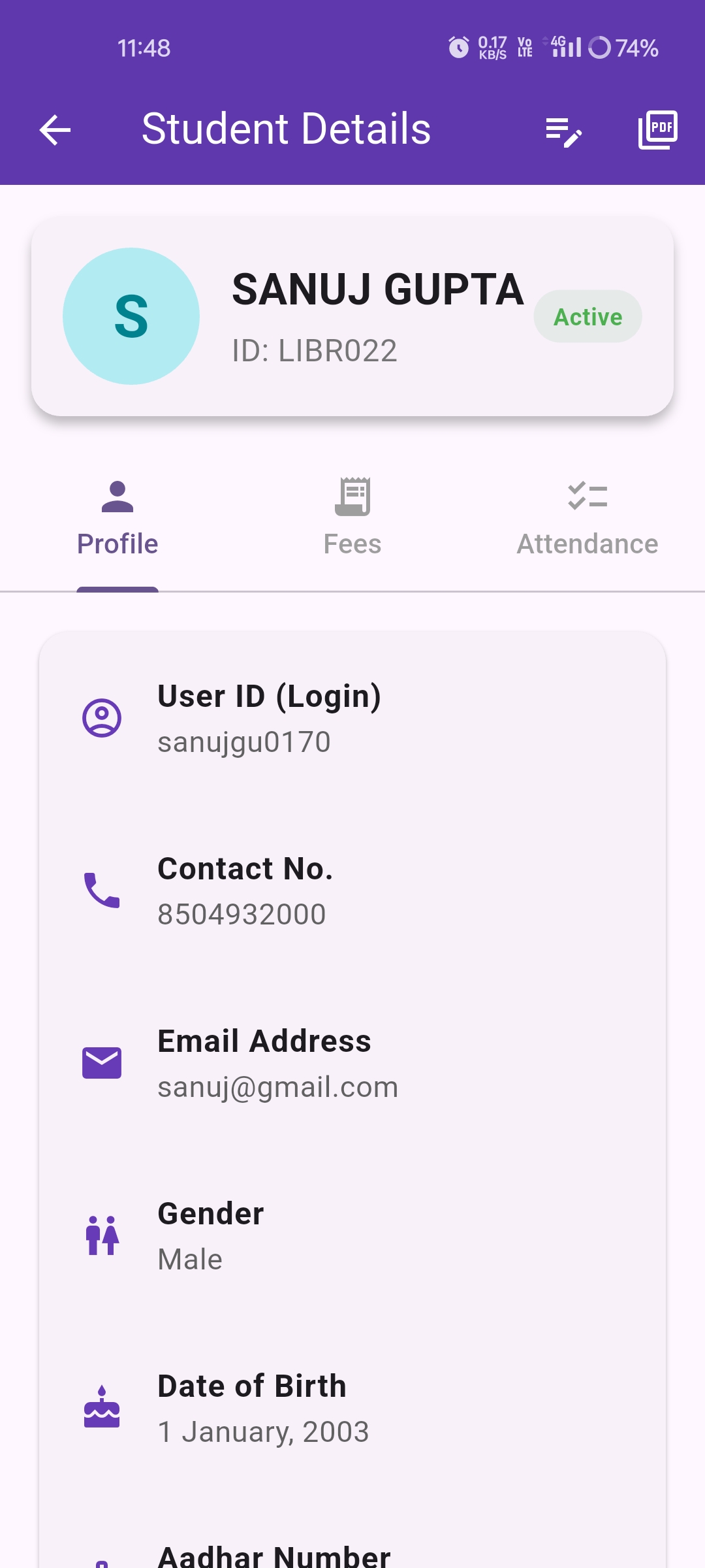 Admin Dashboard